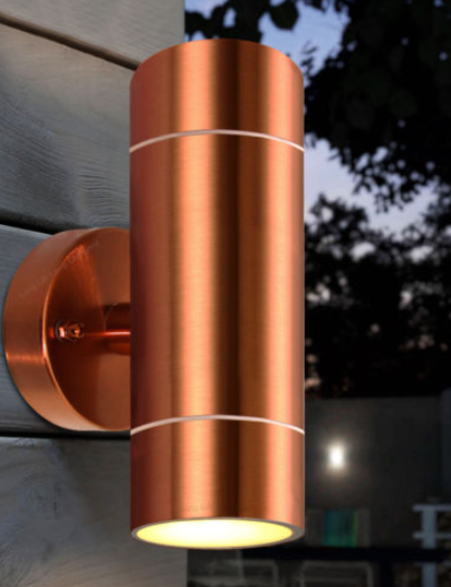 Copper Range Wall Light Up Down 12V LED Plug and Play Garden Light