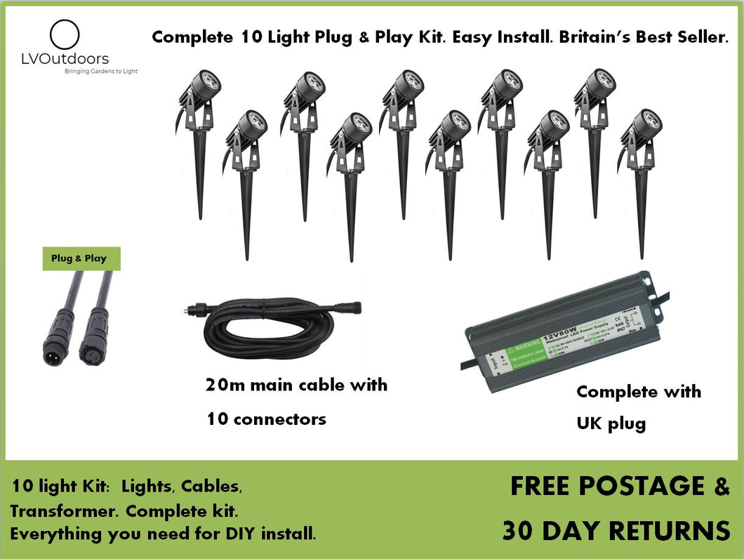 10 Light Plug and Play Kit LVOutdoors