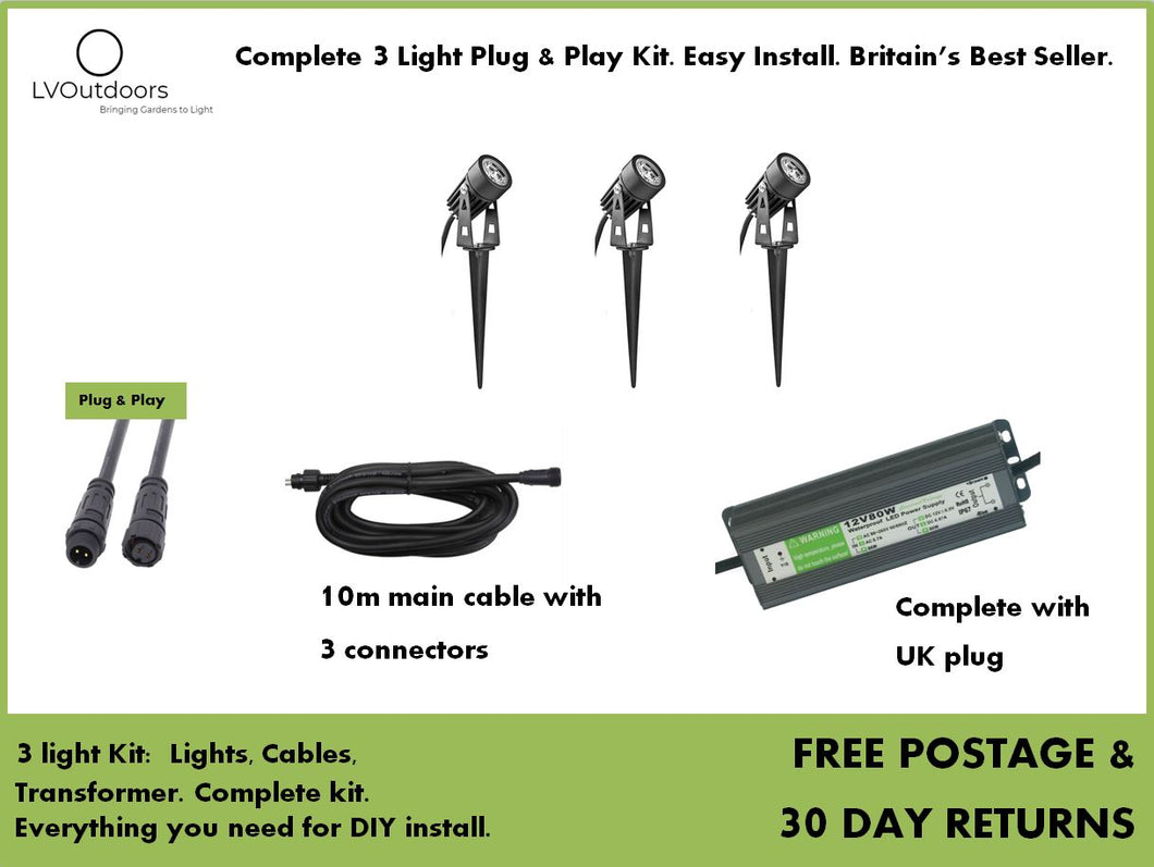 3 Light Plug and Play Kit LVOutdoors