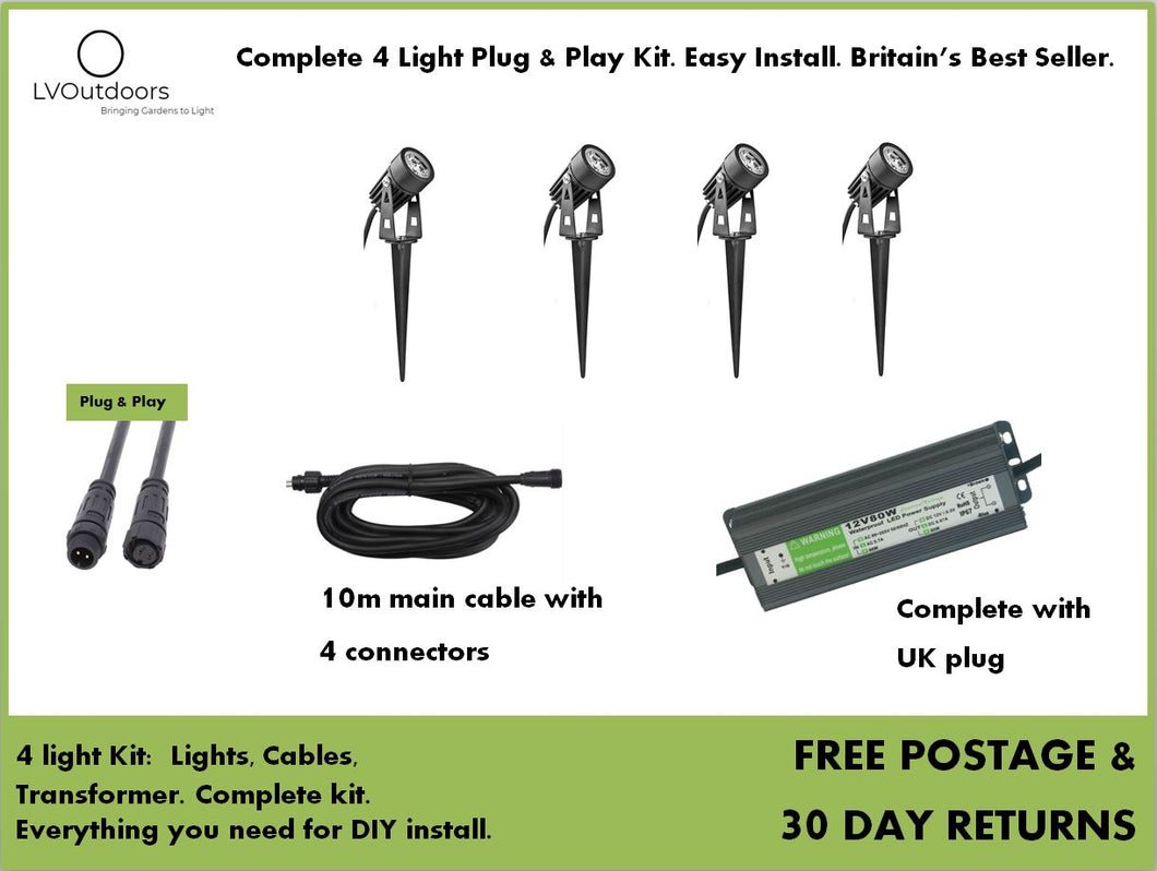 4 Light Plug and Play Kit LVOutdoors