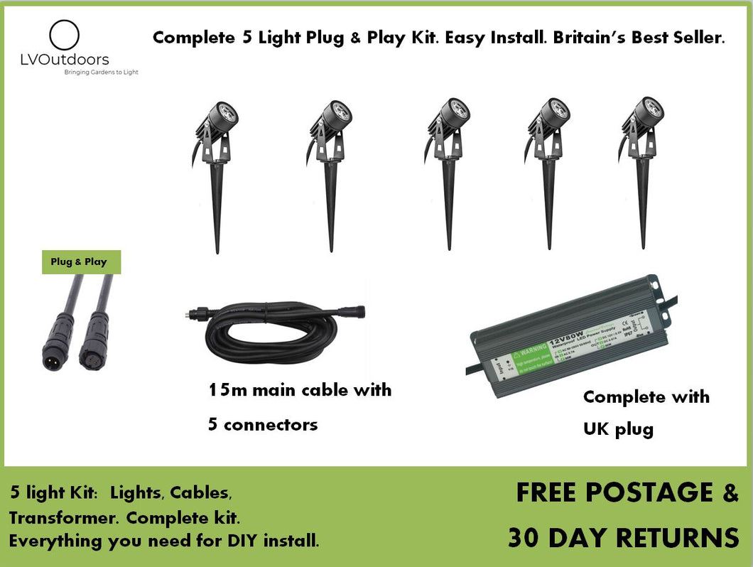 5 Light Plug and Play Kit LVOutdoors