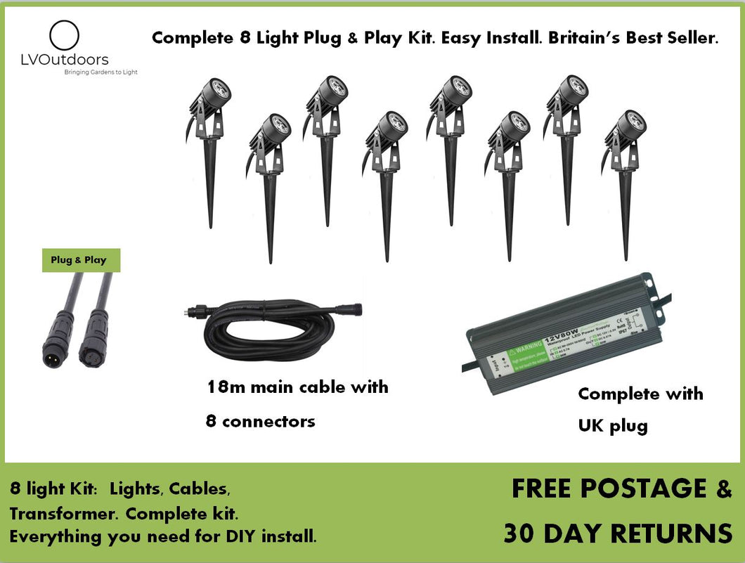 8 Light Plug and Play Kit LVOutdoors